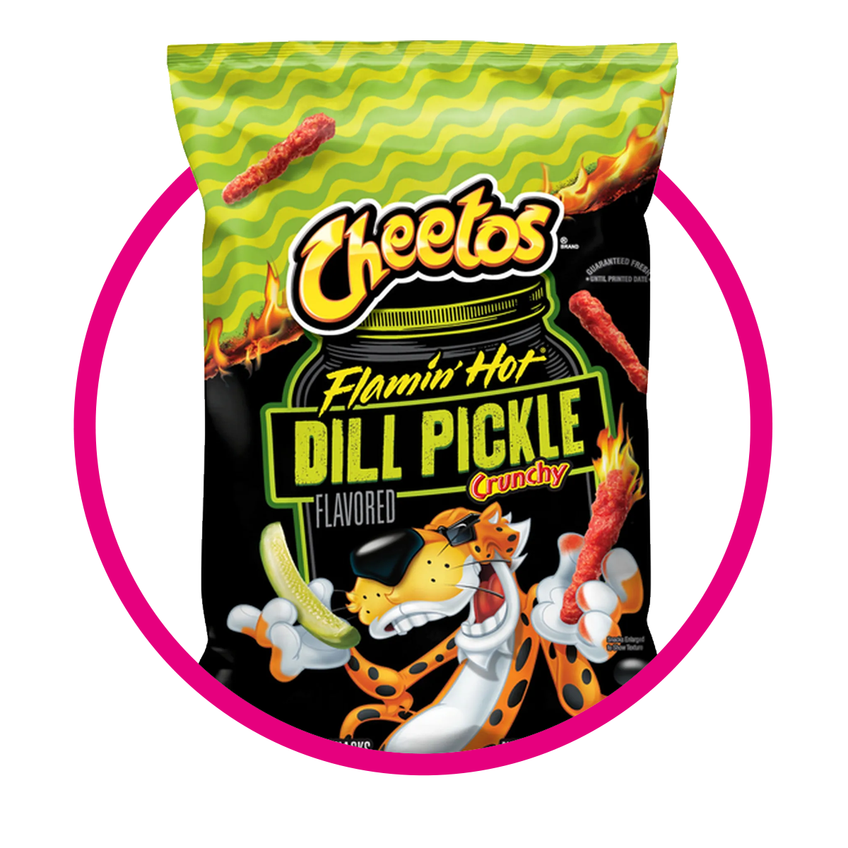 Bolsa de Chettos Flaming Hot Dill Pickle 240.9 g