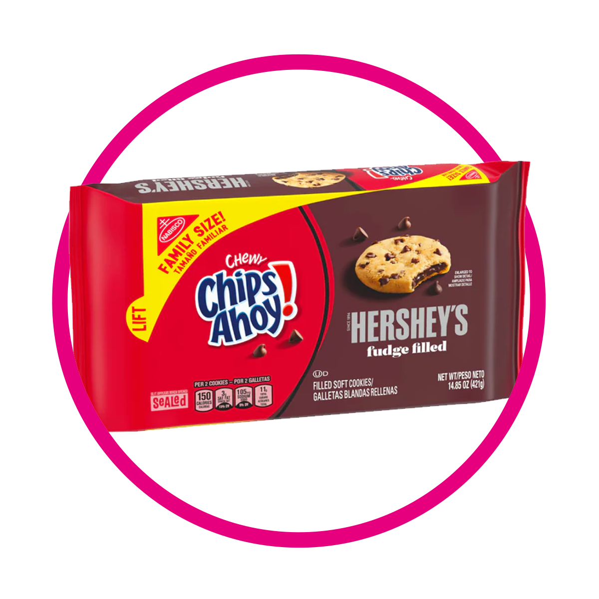 Caja de Chips Ahoy Hershey's Fudge Filled 421 g