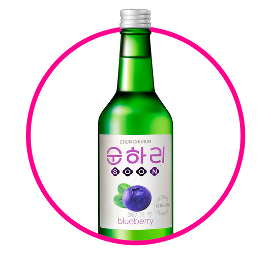 Botella de Soju Mora Azul Alcholica 360 ml