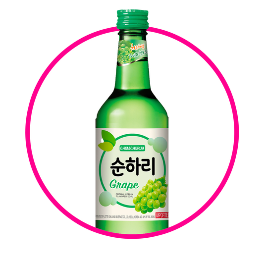 Botella de Soju Uva Alcholica 360 ml