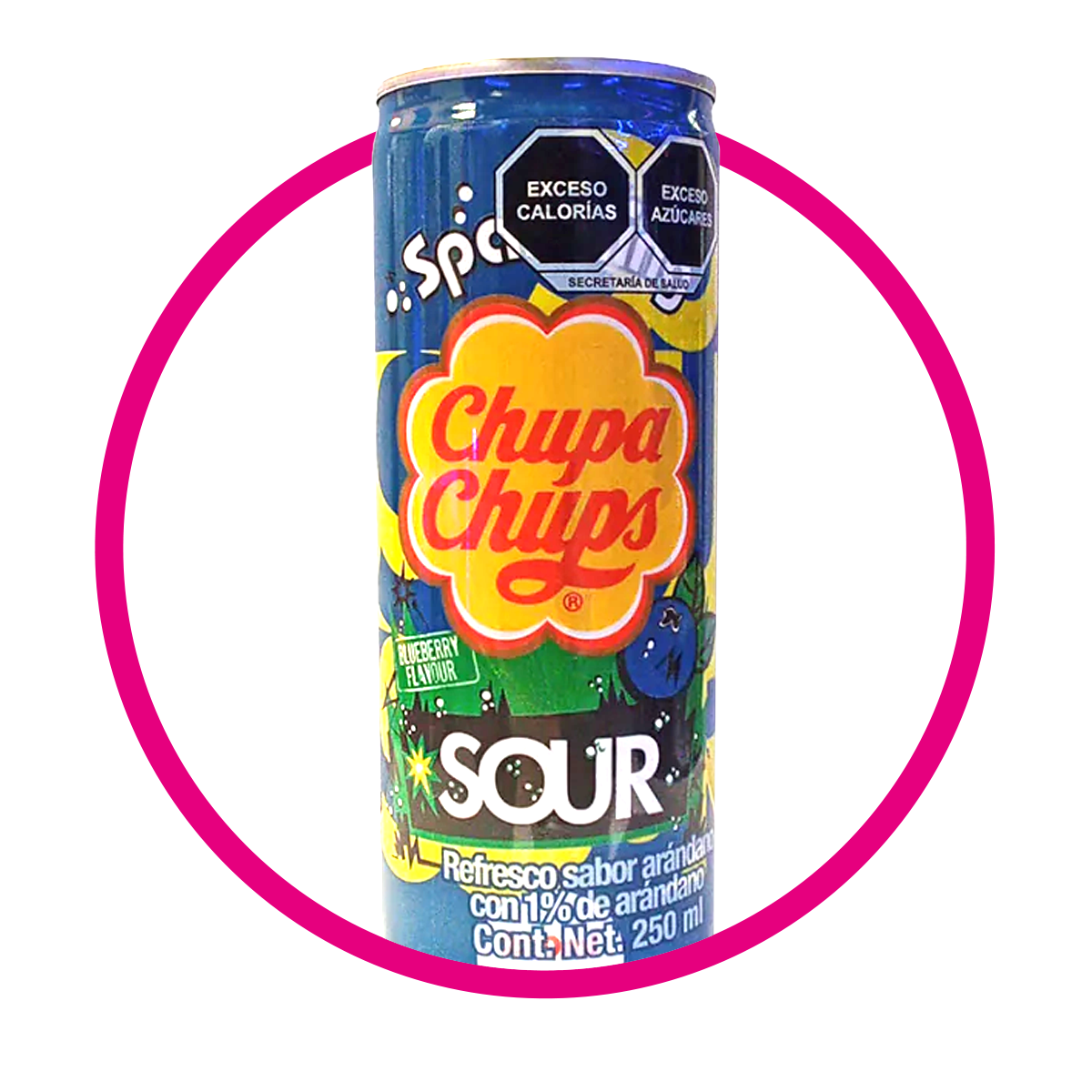 Lata de Chupa Chups Blueberry Sour 250 ml