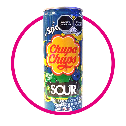Lata de Chupa Chups Blueberry Sour 250 ml
