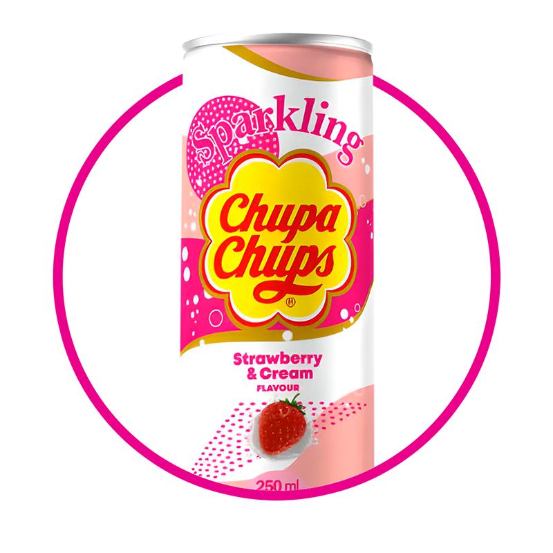 Lata de Chupa Chups Strawberry&Cream 250 ml