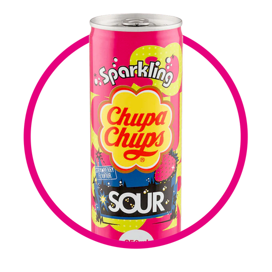 Lata de Chupa Chups Strawberry Sour 250 ml