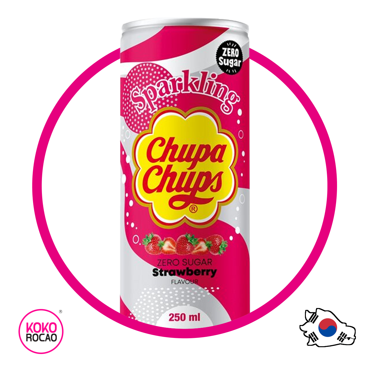 Lata de Chupa Chups Strawberry Zero 250 ml