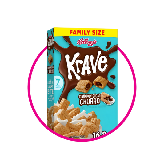 Caja de Kelloggs Krave Cinnamon Sugar Churro 4765 g