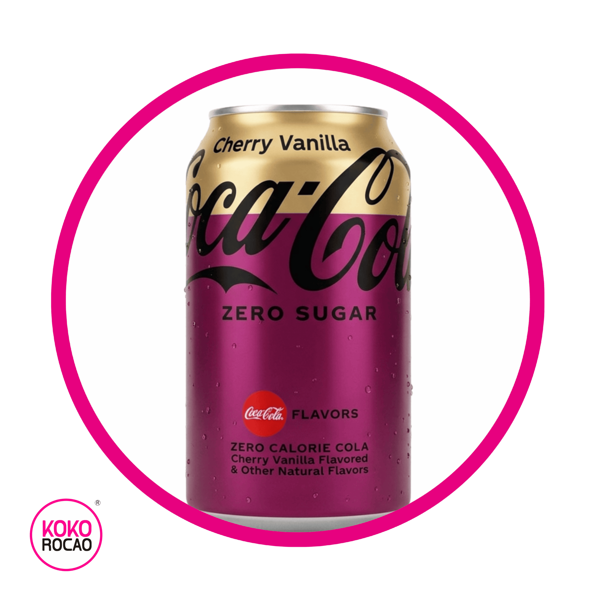 Lata de Coca Cola Cherry Vainilla Zero Sugar 355 ml