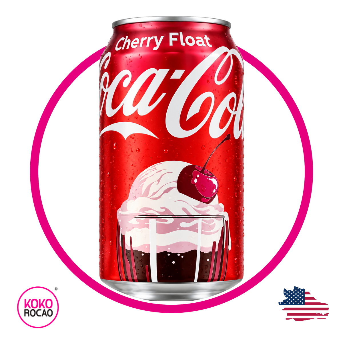 Lata de Coca Cola Cherry Float 355 ml