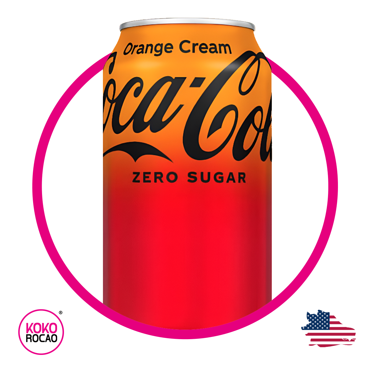 Lata de Coca Cola Orange Zero Sugar 355 ml
