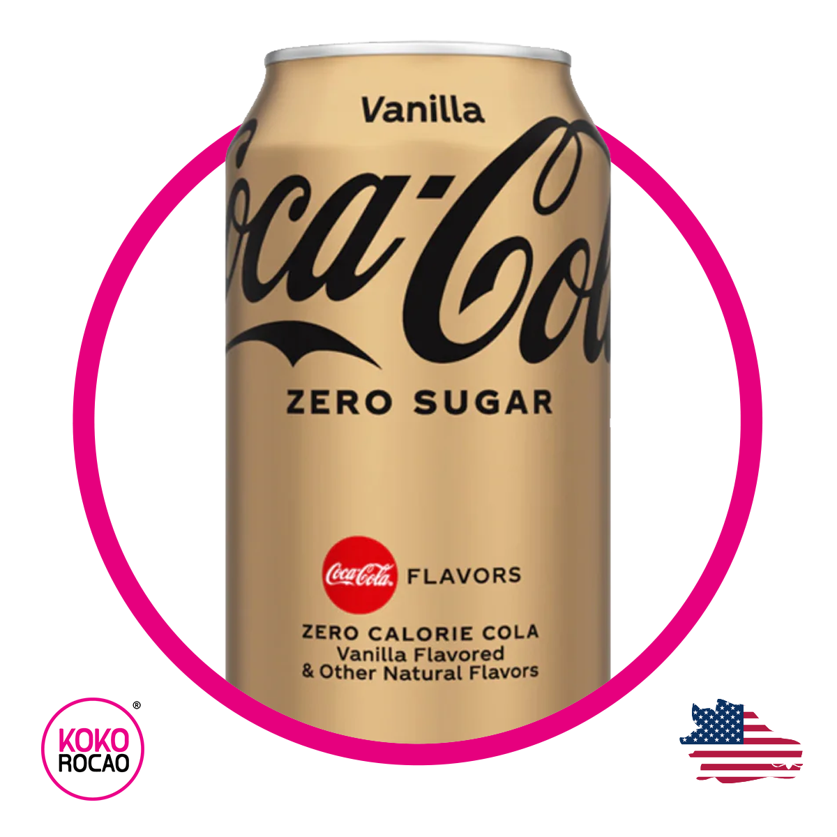 Lata de Coca Cola Vainilla Zero Sugar 355 ml