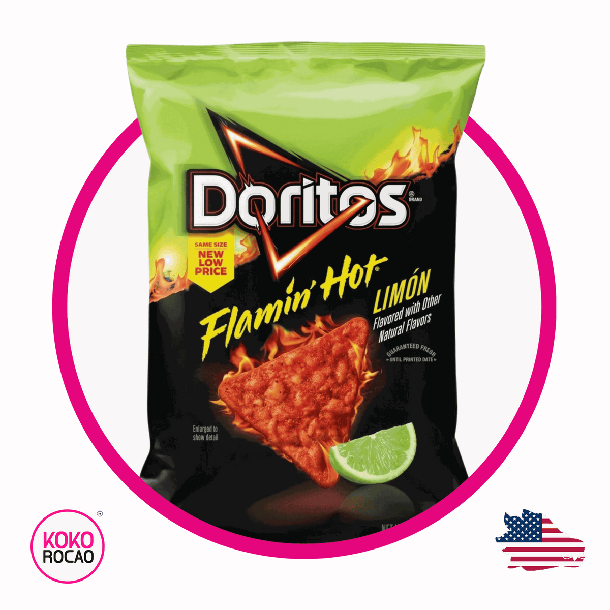 Bolsa de Doritos Flamin Hot Limon 262.2 g
