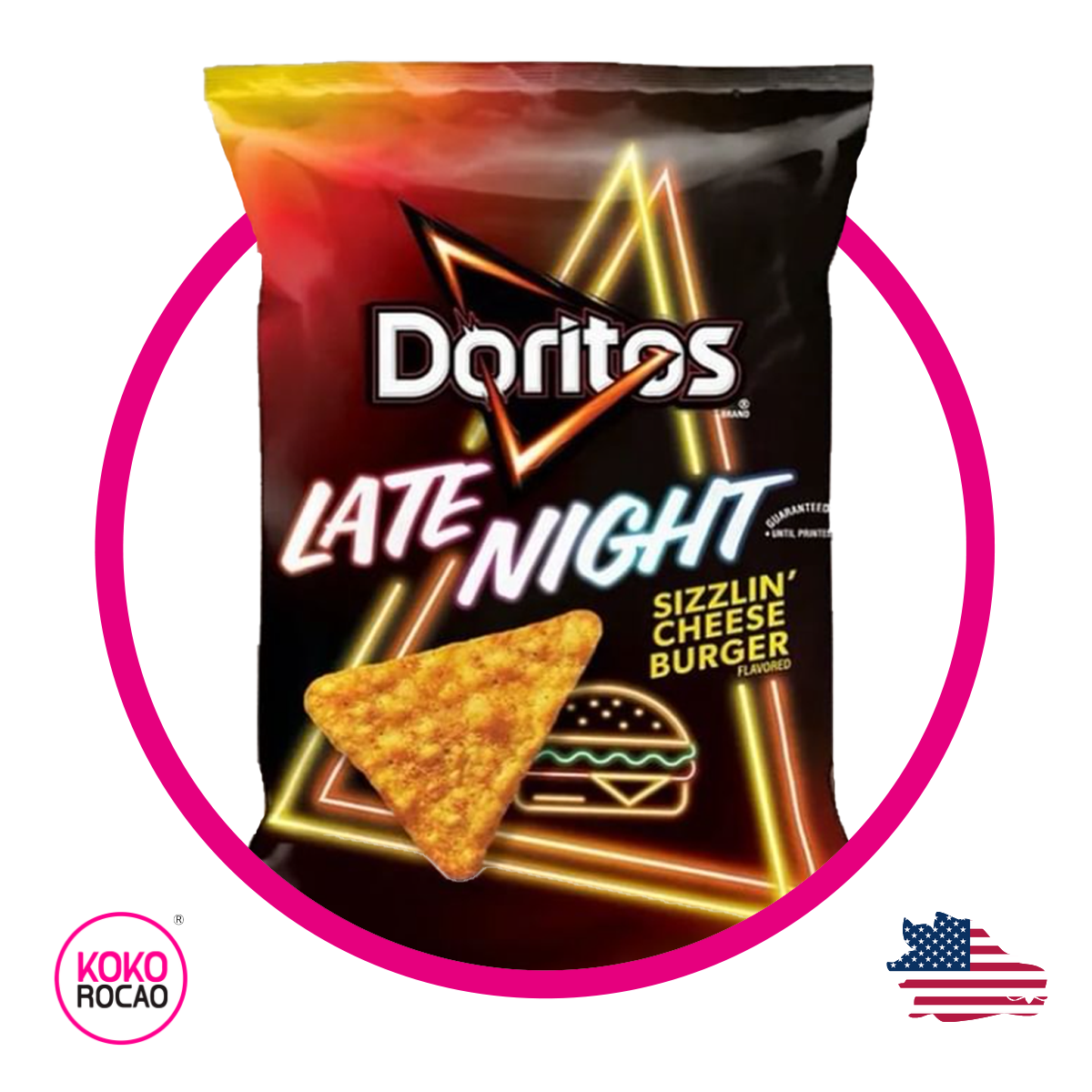 Bolsa de Doritos Late Night Sizzlin Cheese Burger 255 g