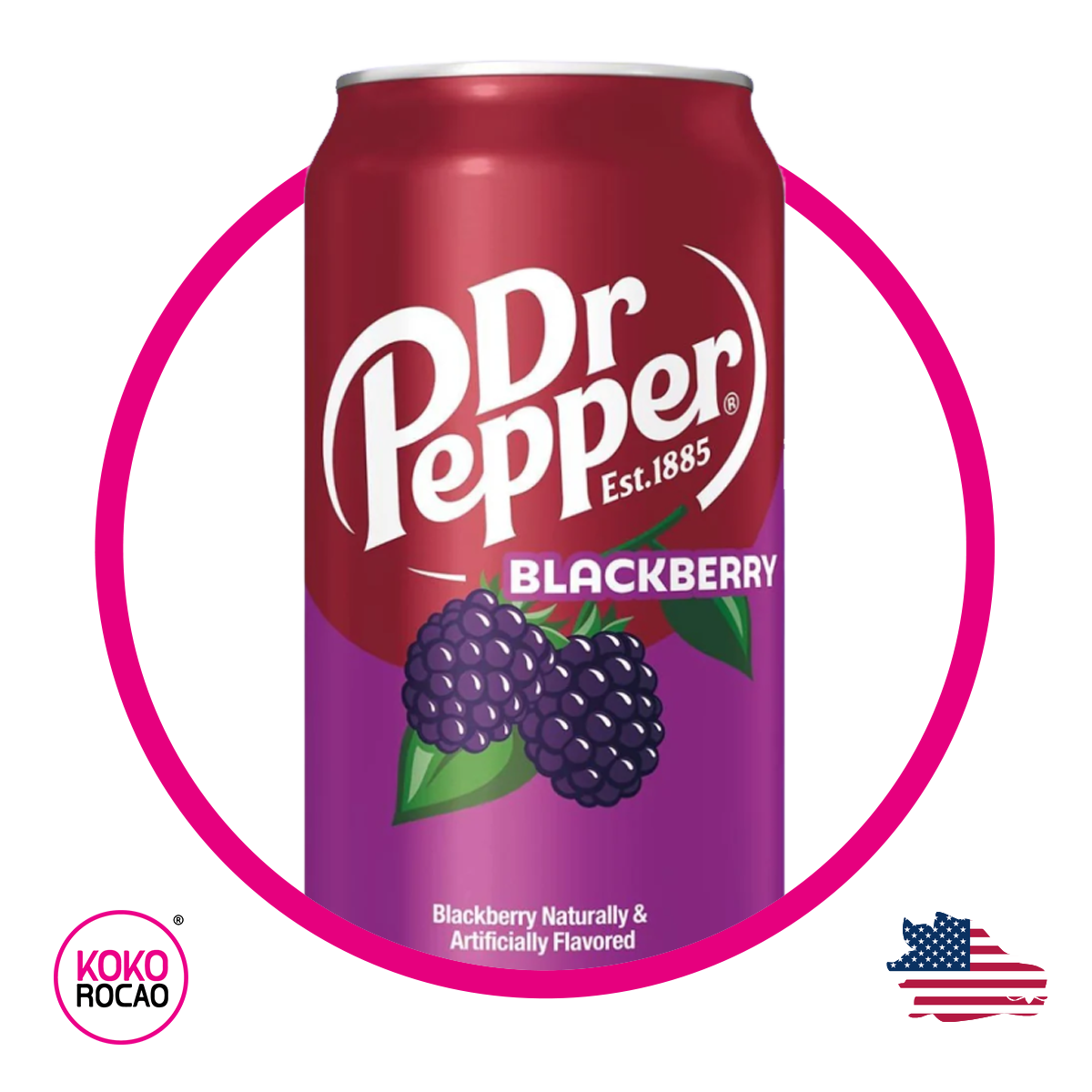 Lata de Dr Pepper Black Berry 355 ml