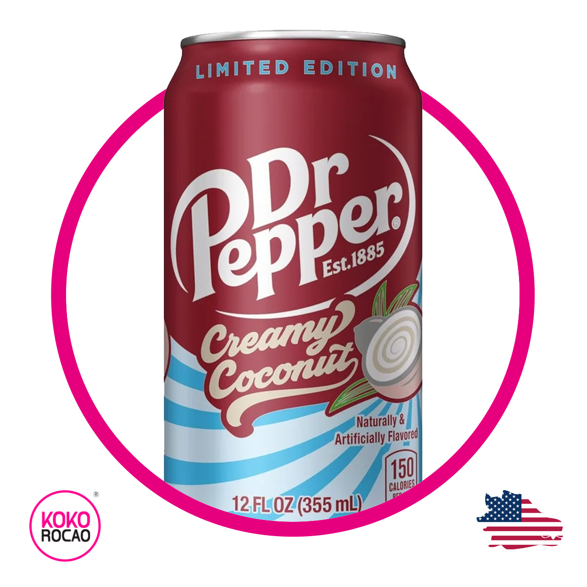 Lata de Dr Pepper Creamy Coconut 355 ml