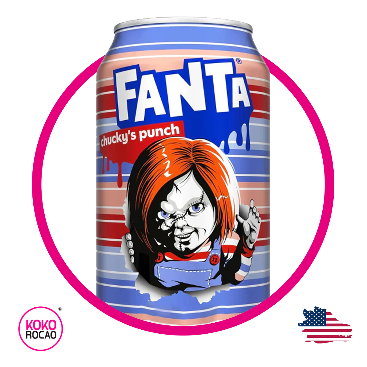 Lata de Fanta Chuckys Punch 355 ml
