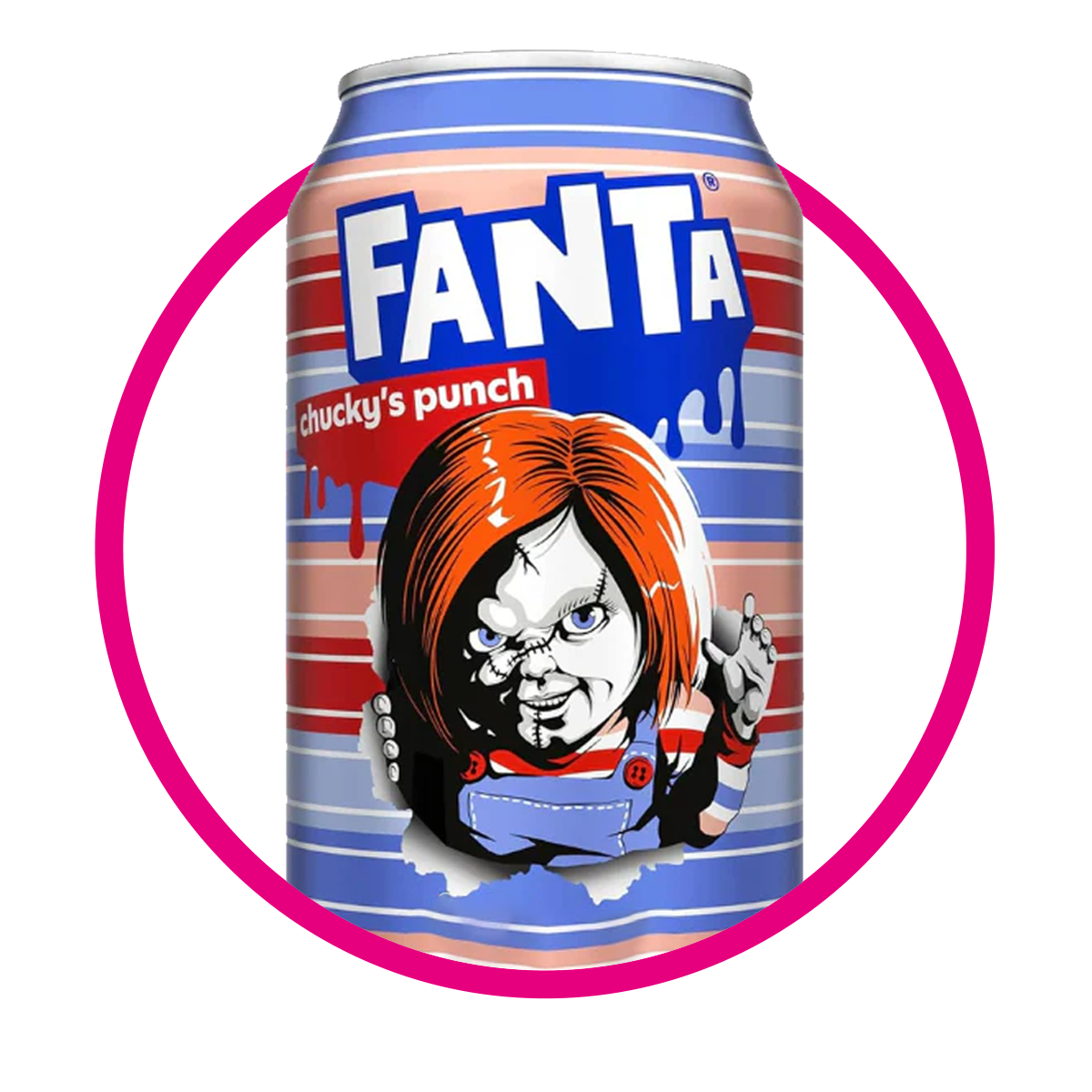 Lata de Fanta Chuckys Punch 355 ml