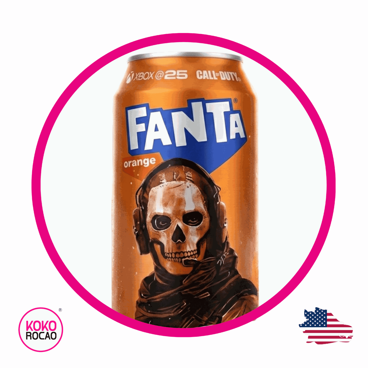 Lata de Fanta Ghost Orange 355 ml