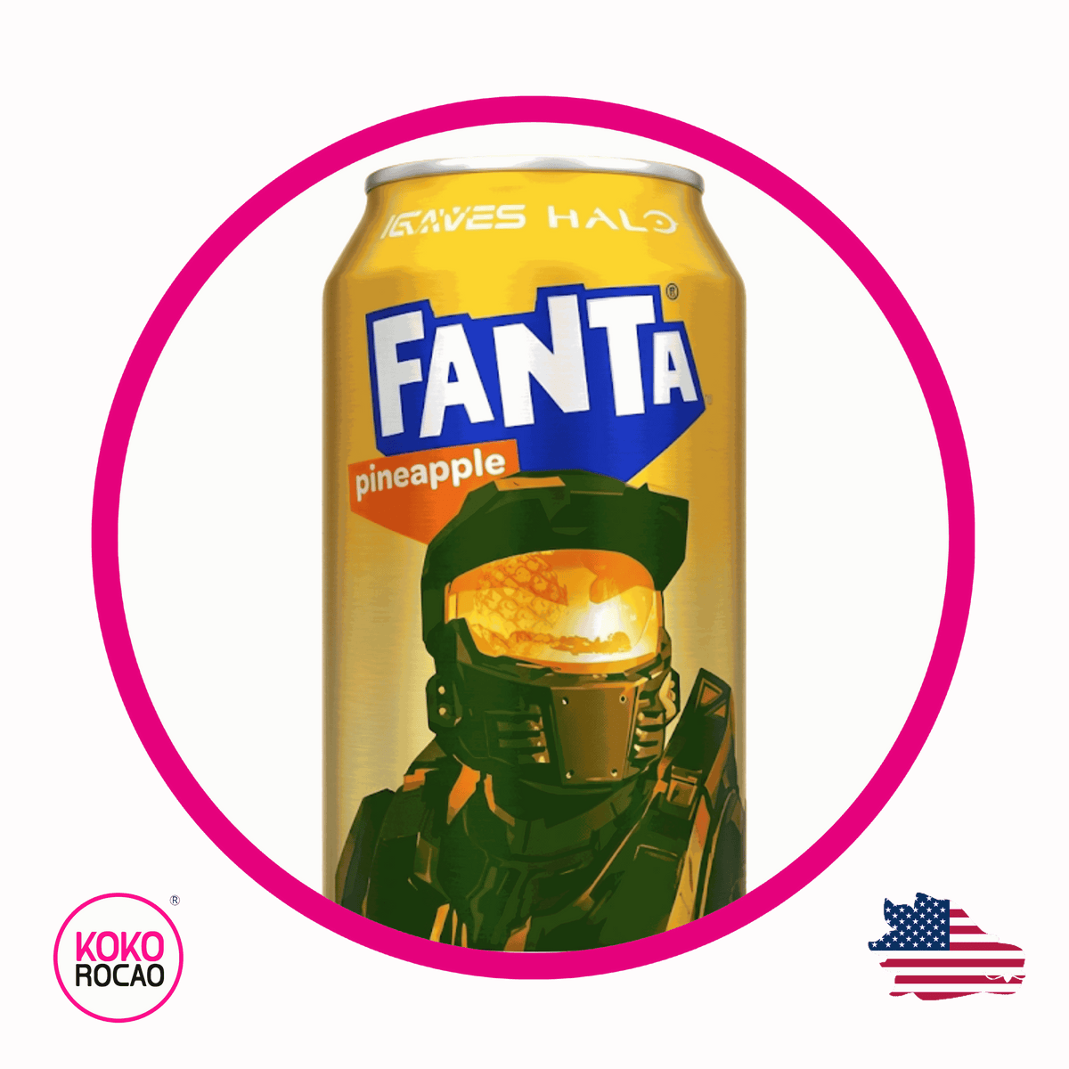 Lata de Fanta Halo Pieapple 355 ml