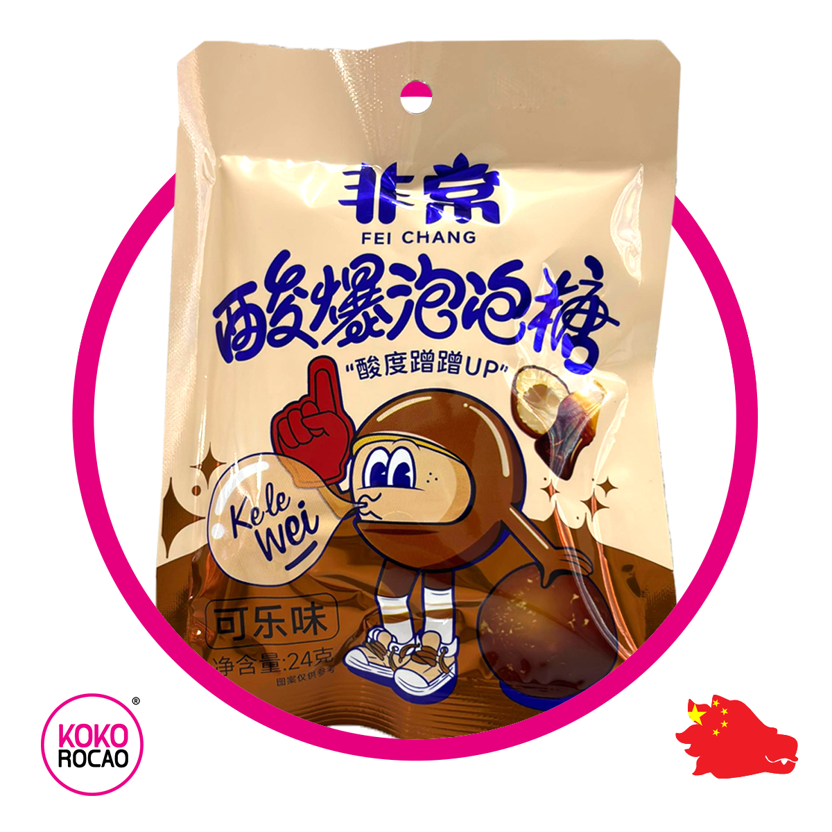 Bolsa de Fei Chang Coca Cola Bubble Gumm 24 g
