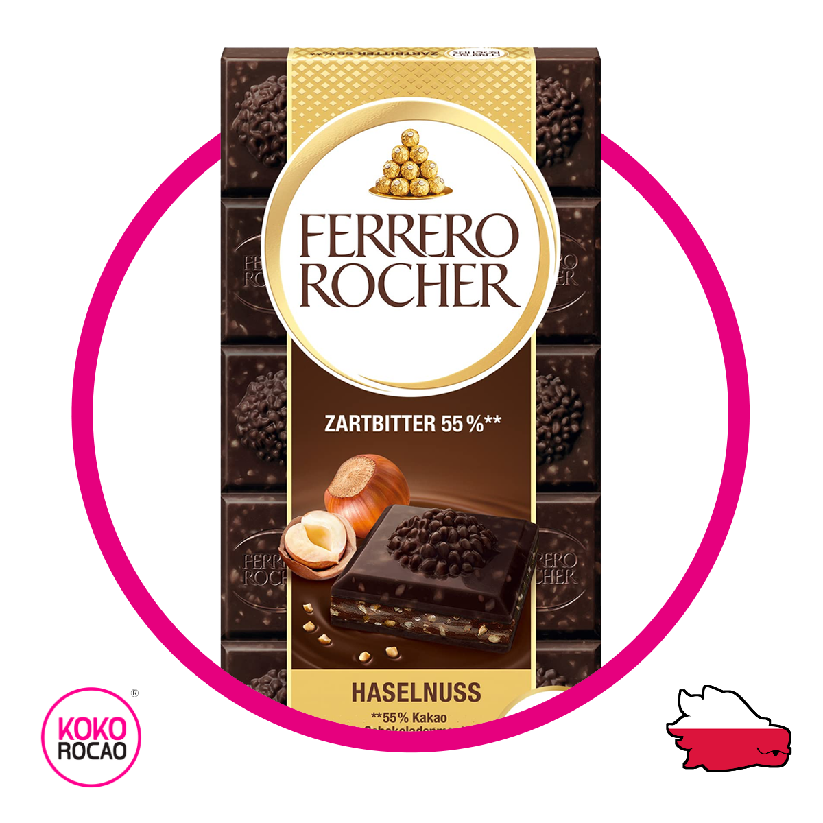 Caja de Ferrero Rocher Dark Hazelnut 90 g