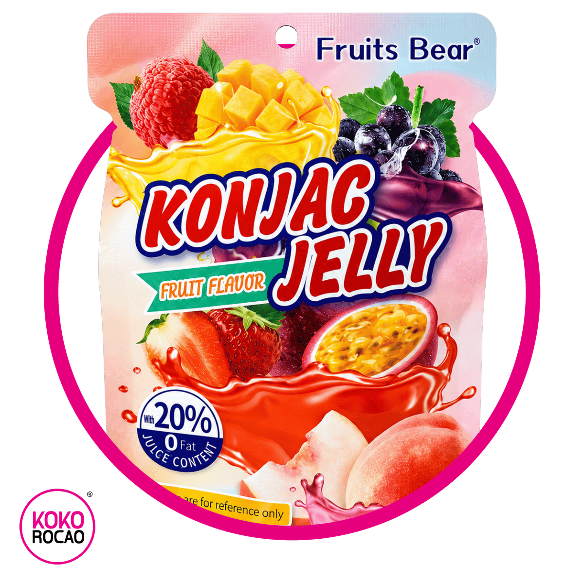 Bolsa de Fruits Bear Konjac Jelly Gelatin 160 g