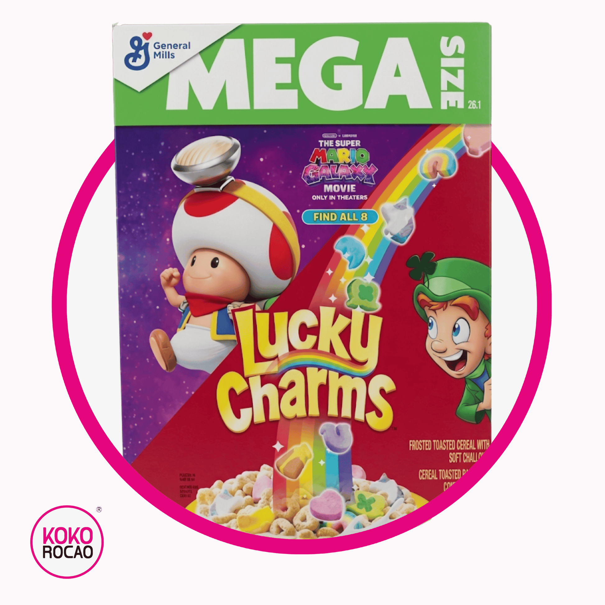 Caja de General Mills Toad Lucky Charms 739 g