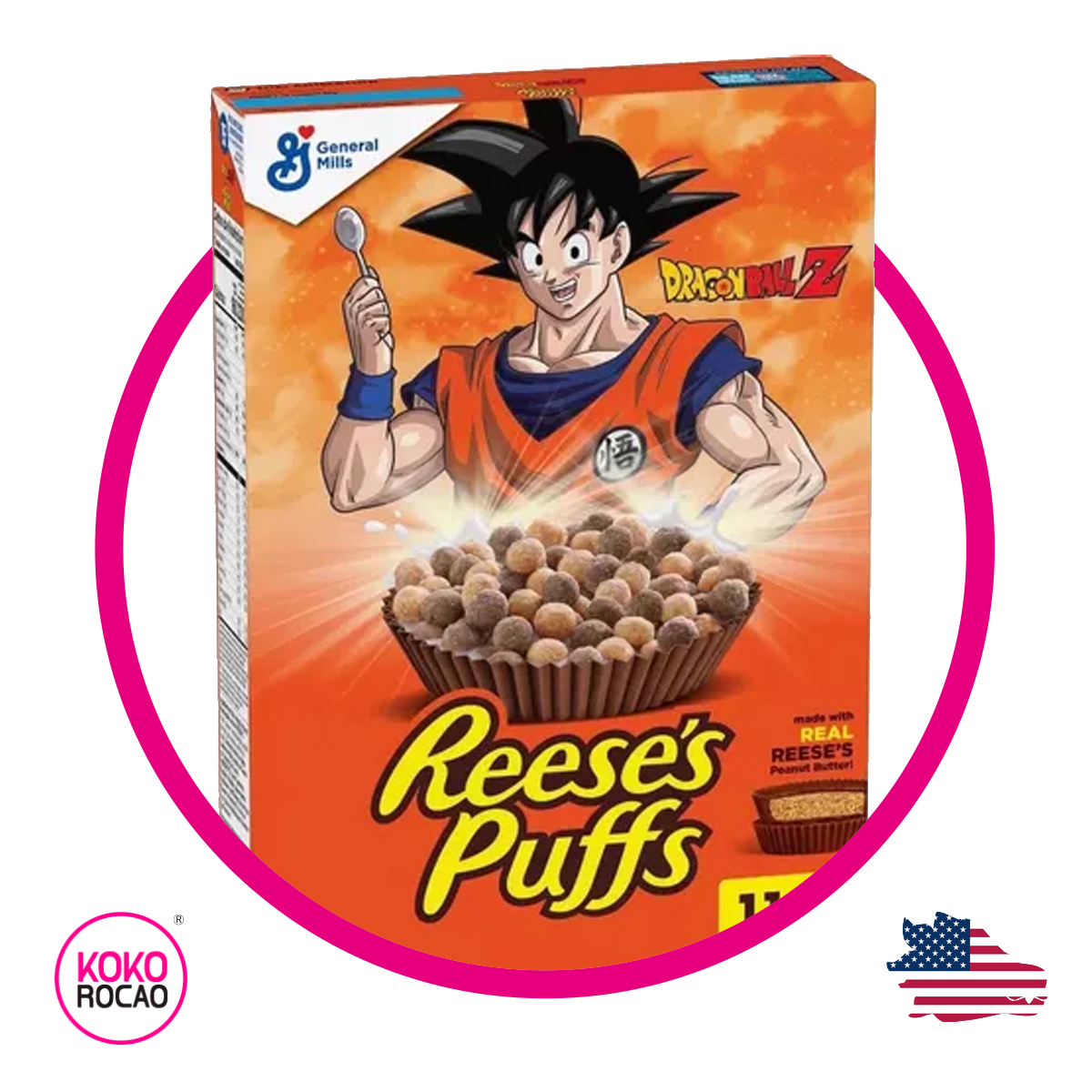 Caja de Genral Mills Reese's Puffs Peanut Butter 326 g