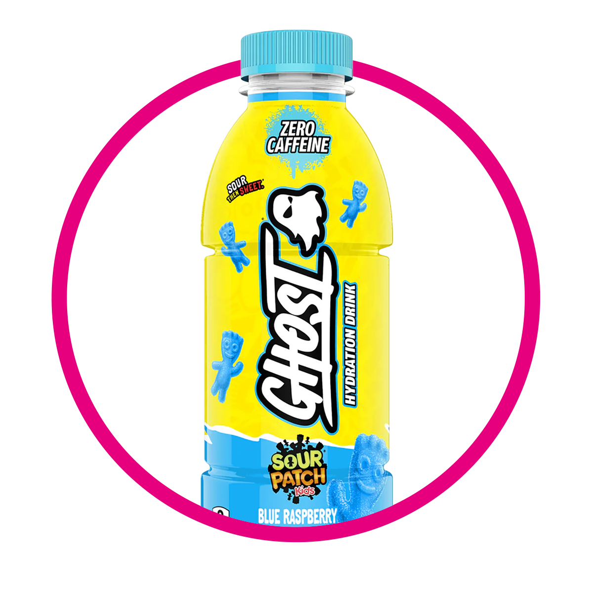 Botella de Ghost Sour Patch Blue Raspberry 500 ml