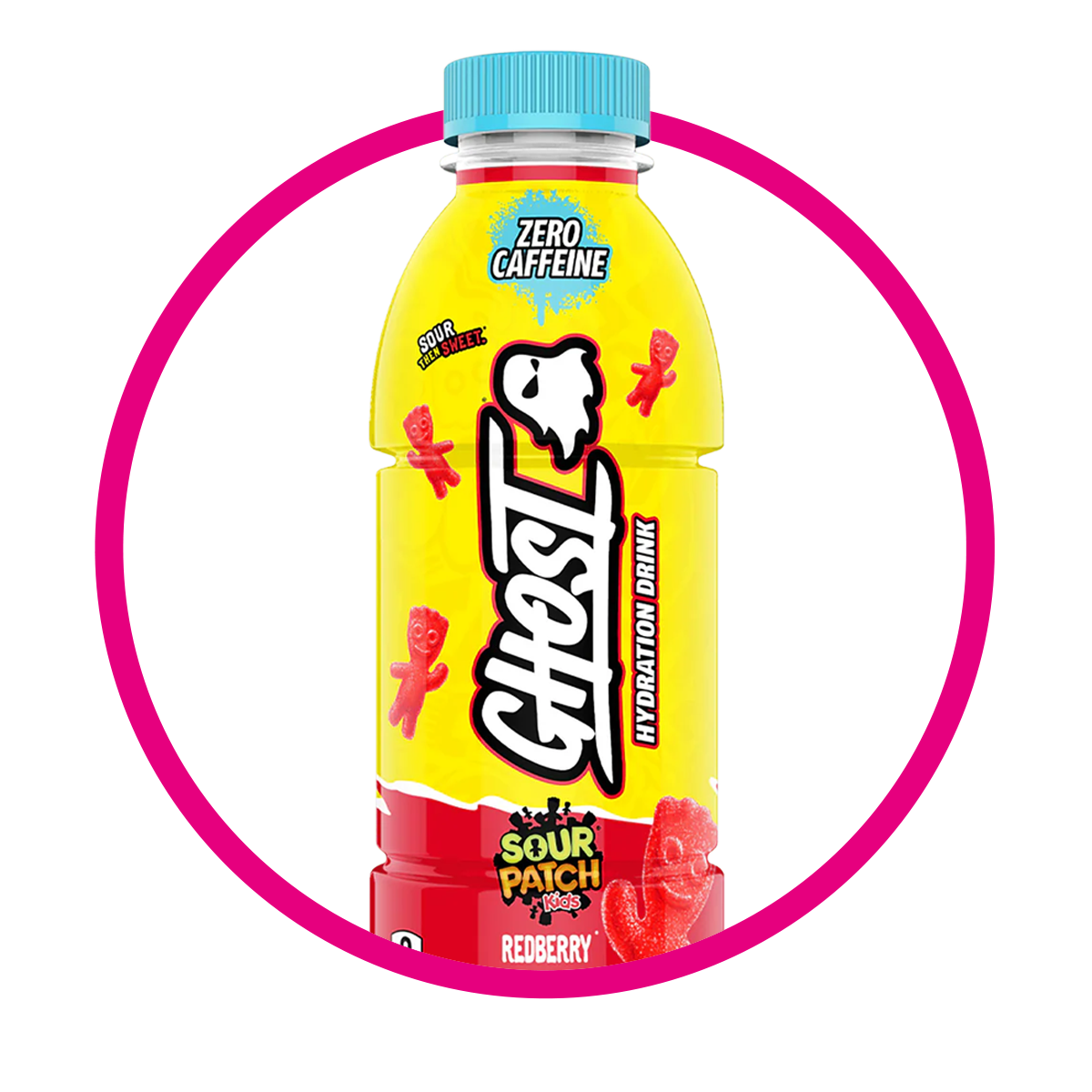 Botella de Ghost Sour Patch Redberry Vitaminzed 500 ml