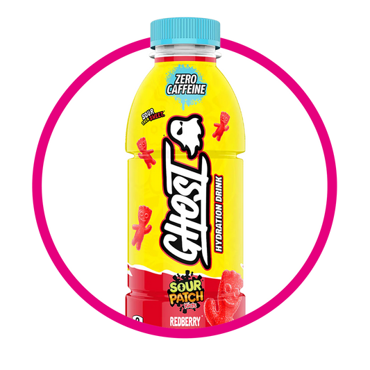 Botella de Ghost Sour Patch Redberry Vitaminzed 500 ml