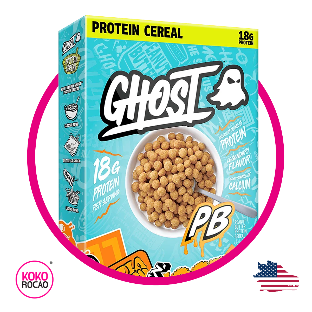 Caja de Ghost Peanut Butter Protein 306 g