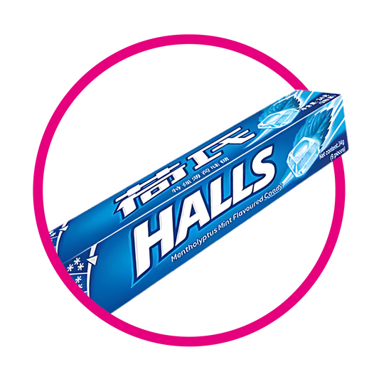 Paquete de Halls Blue Mint 34 g
