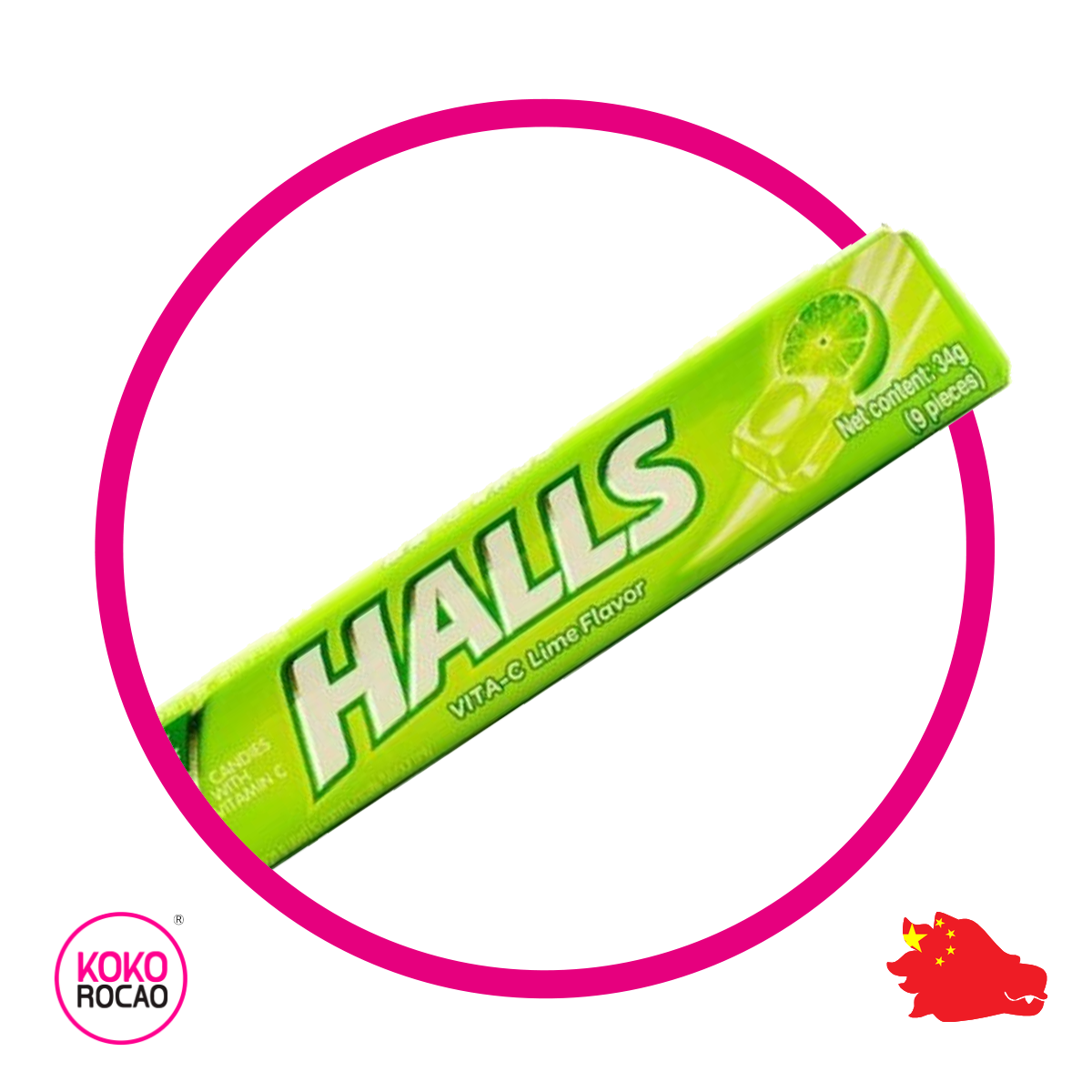 Paquete de Halls Green Lemon 34 g