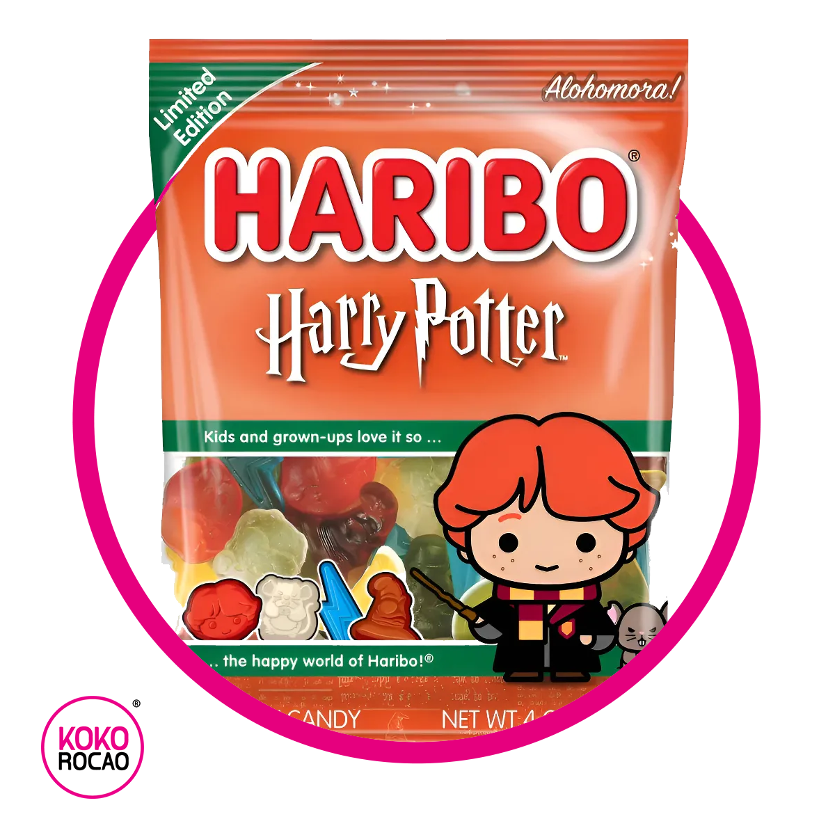Bolsa de Haribo Harry Potter Ron 113 g