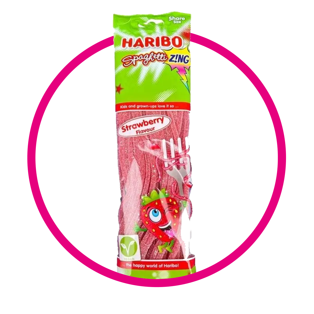 Bolsa de Haribo Strawberry Spaghetti 200 g