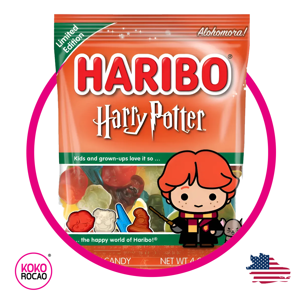 Bolsa de Haribo Harry Potter Ron 113 g