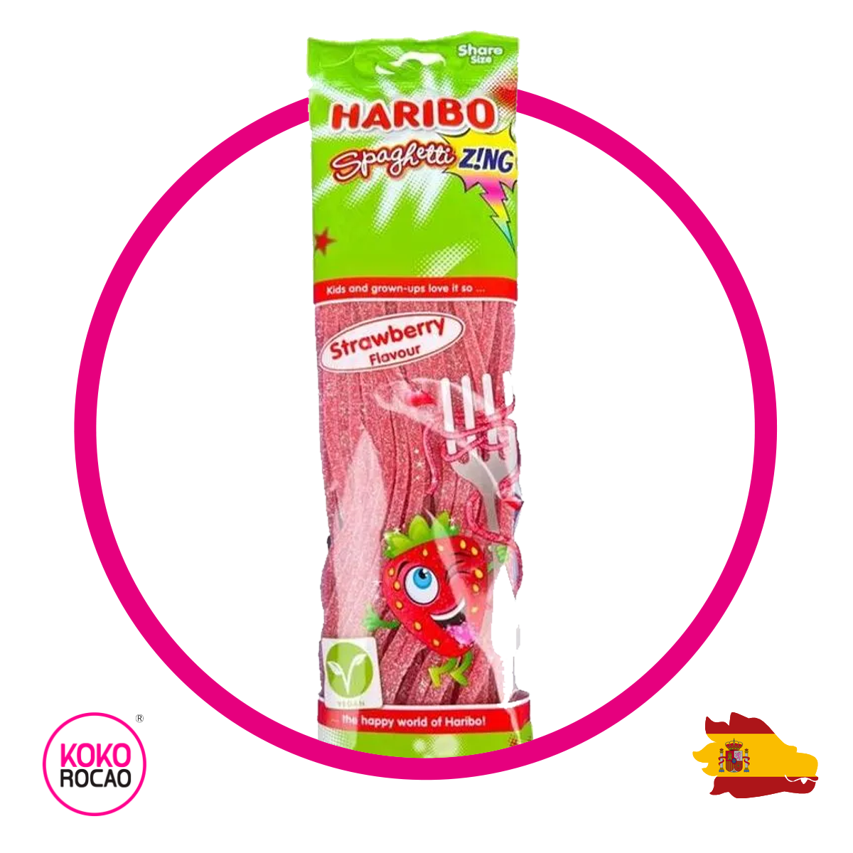 Bolsa de Haribo Strawberry Spaghetti 200 g