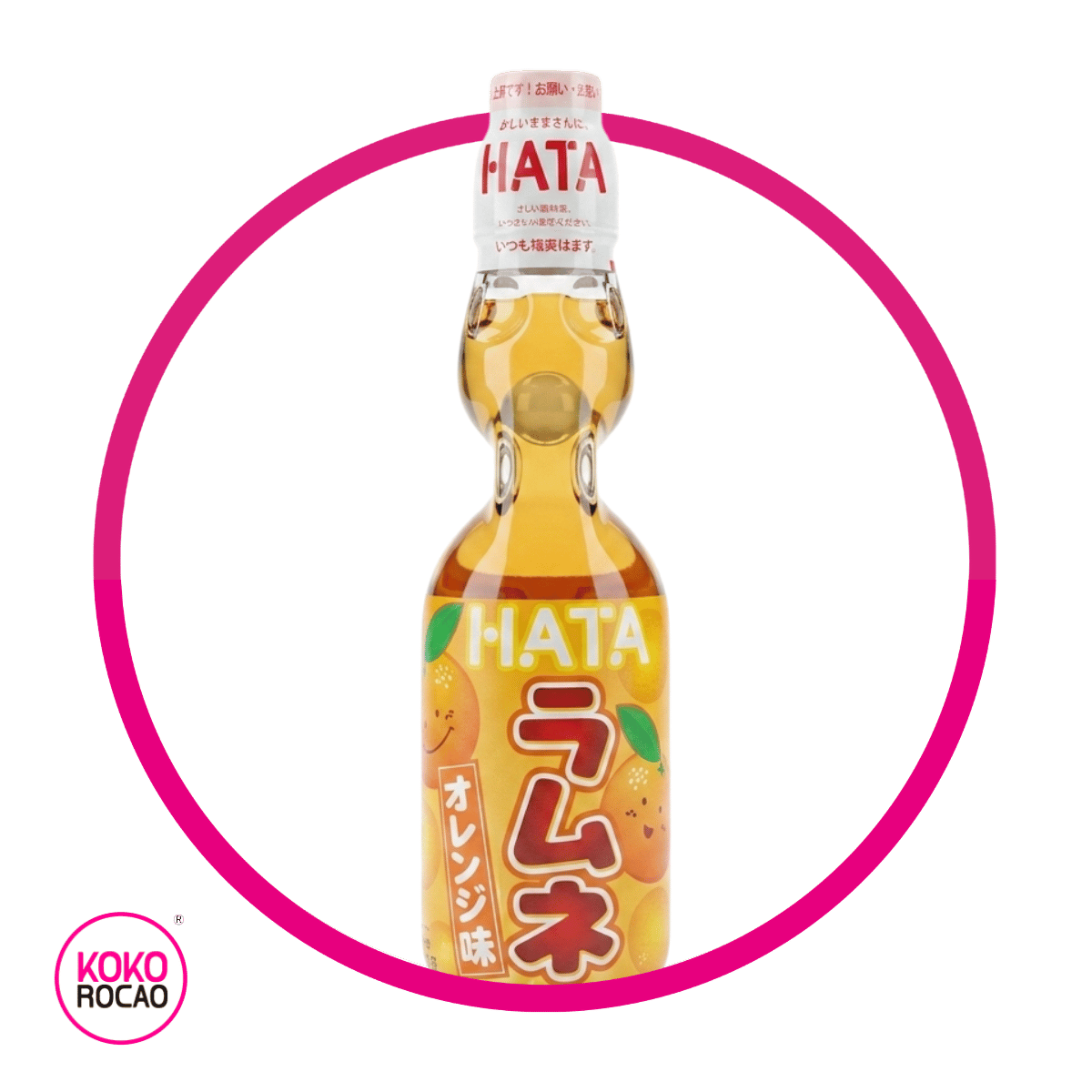 Botella de Hata Ramune Orange 200 ml