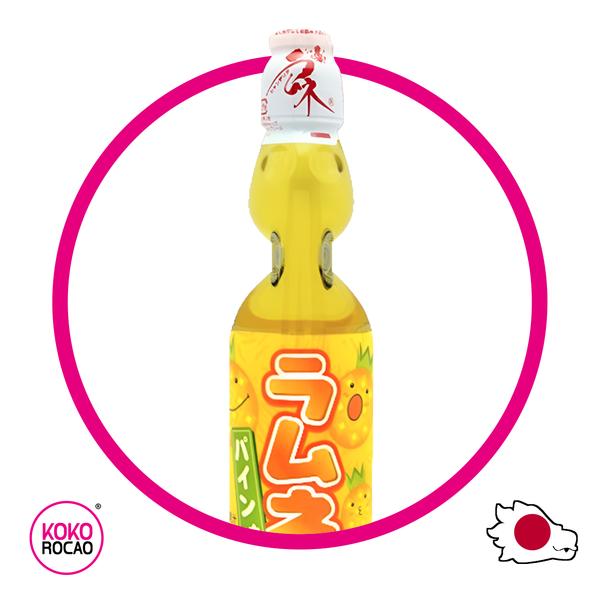 Botella de Hata Ramune Pineapple 200 ml