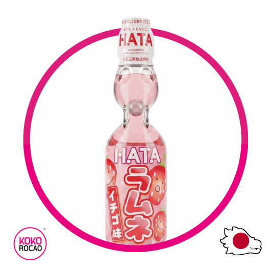 Botella de Hata Ramune Strawberry 200 ml