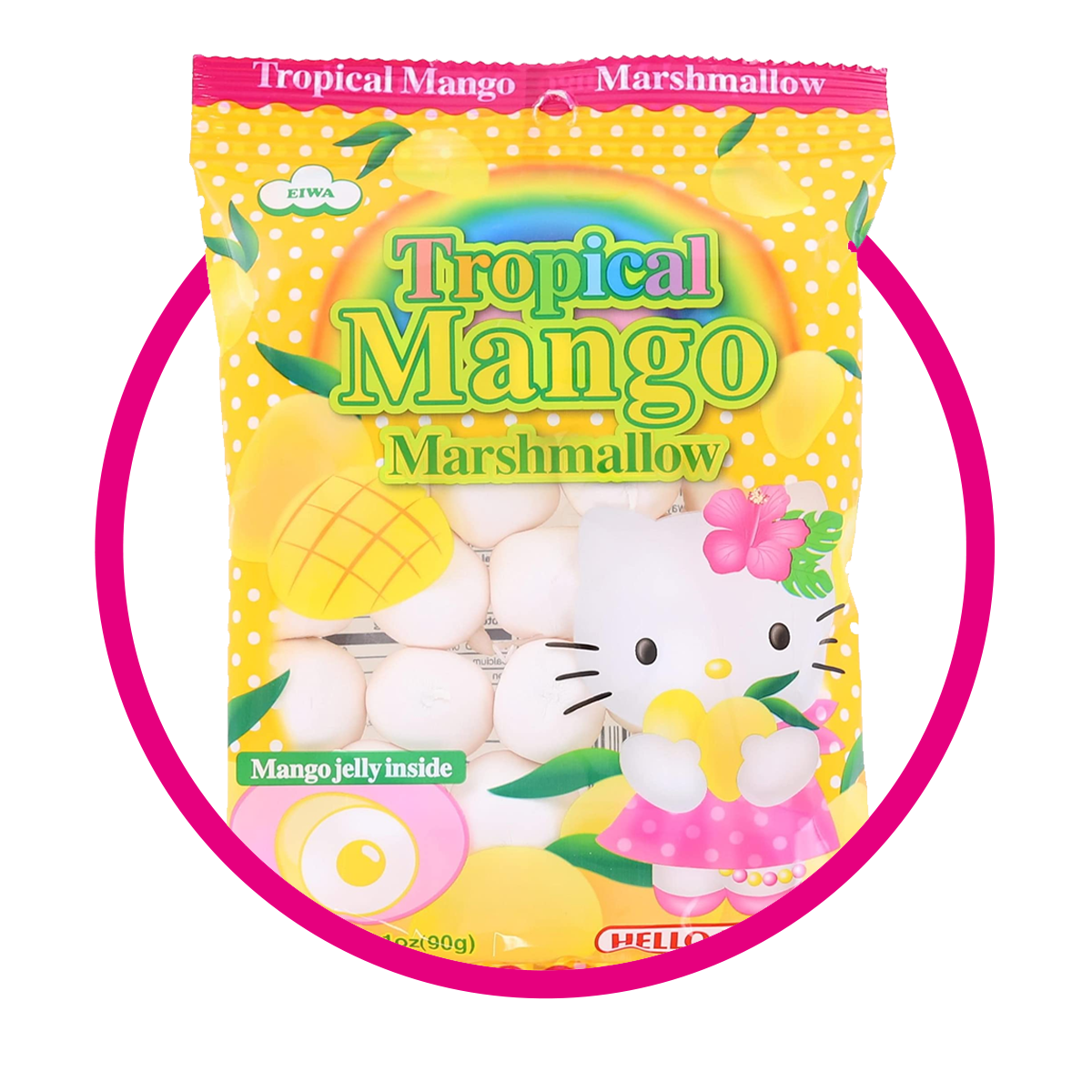 Bolsa de Hello Kitty Marshmallows Mango 90 g