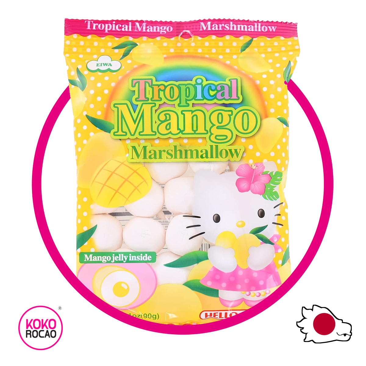 Bolsa de Hello Kitty Marshmallows Mango 90 g