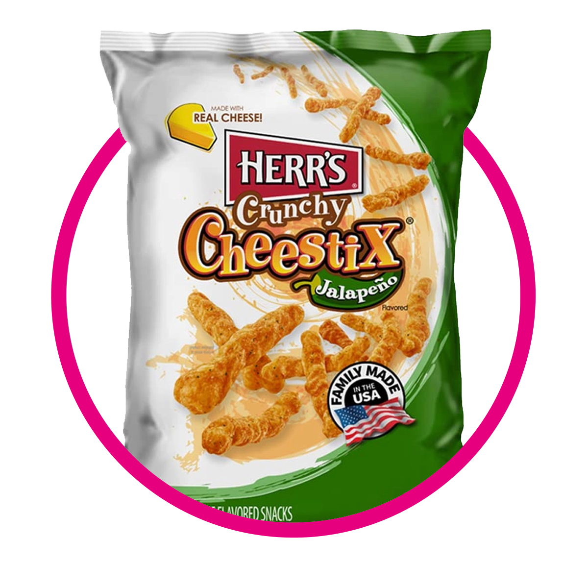 Bolsa de Herr´s Crunchy Cheestix Jalapeño 227 g