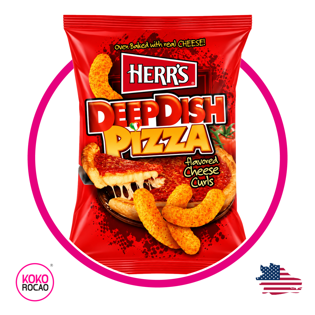 Bolsa de Herr´s Curls Pizza 198 g