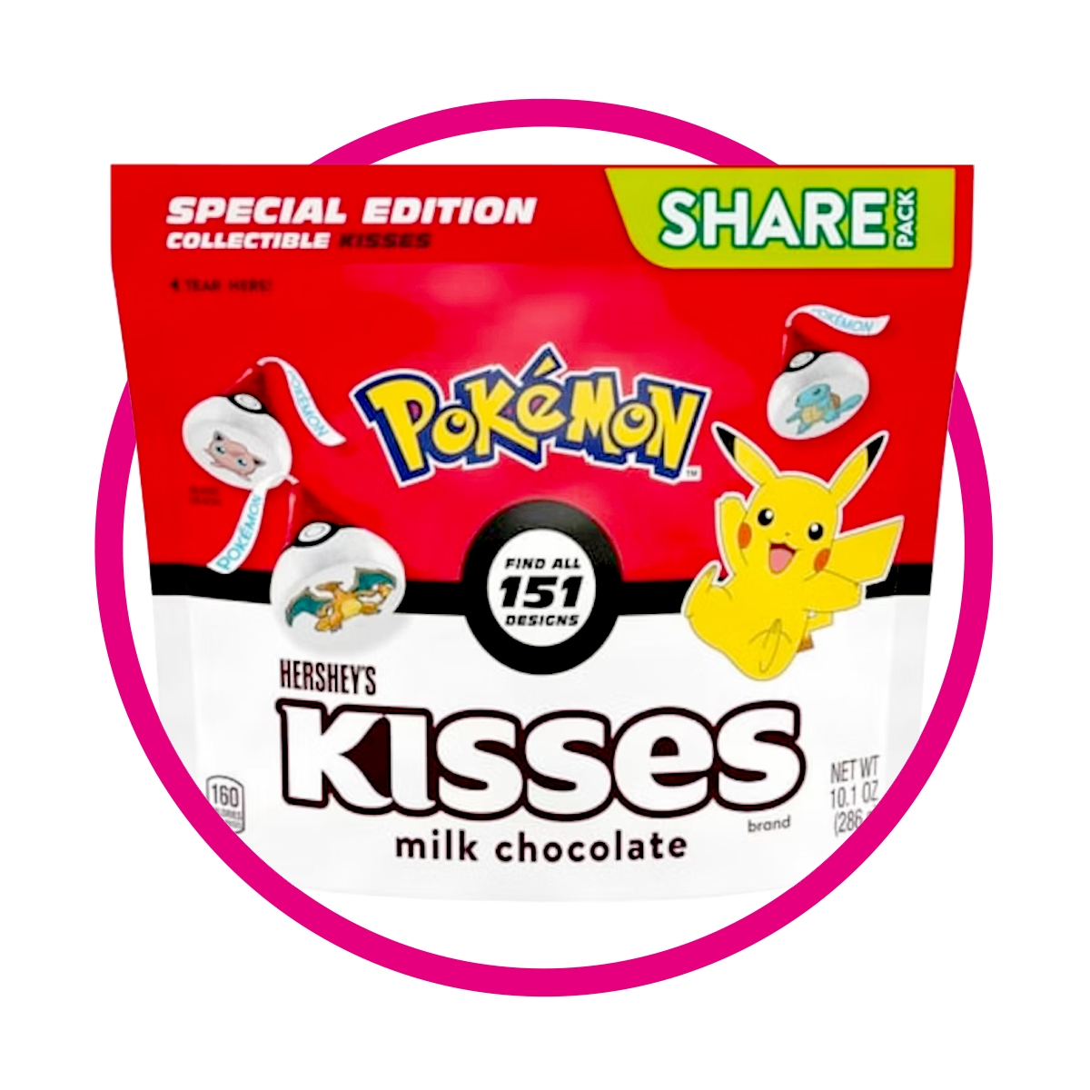 Bolsa de Hershey's Kisses Pokemon 286 g