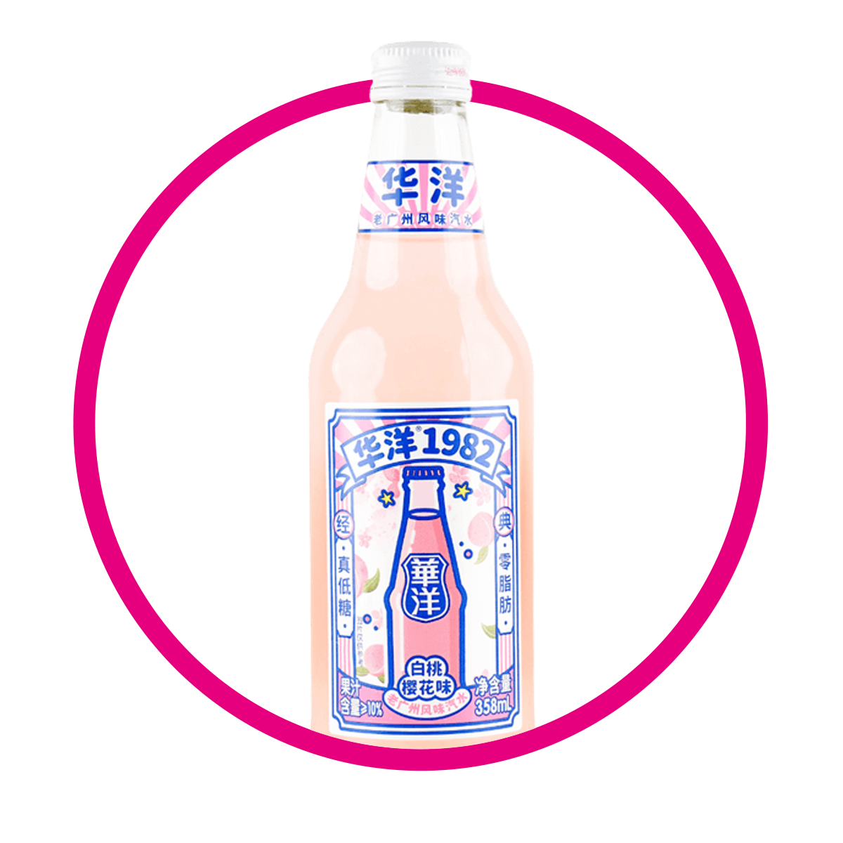 Botella de Huayang Peach 358 ml