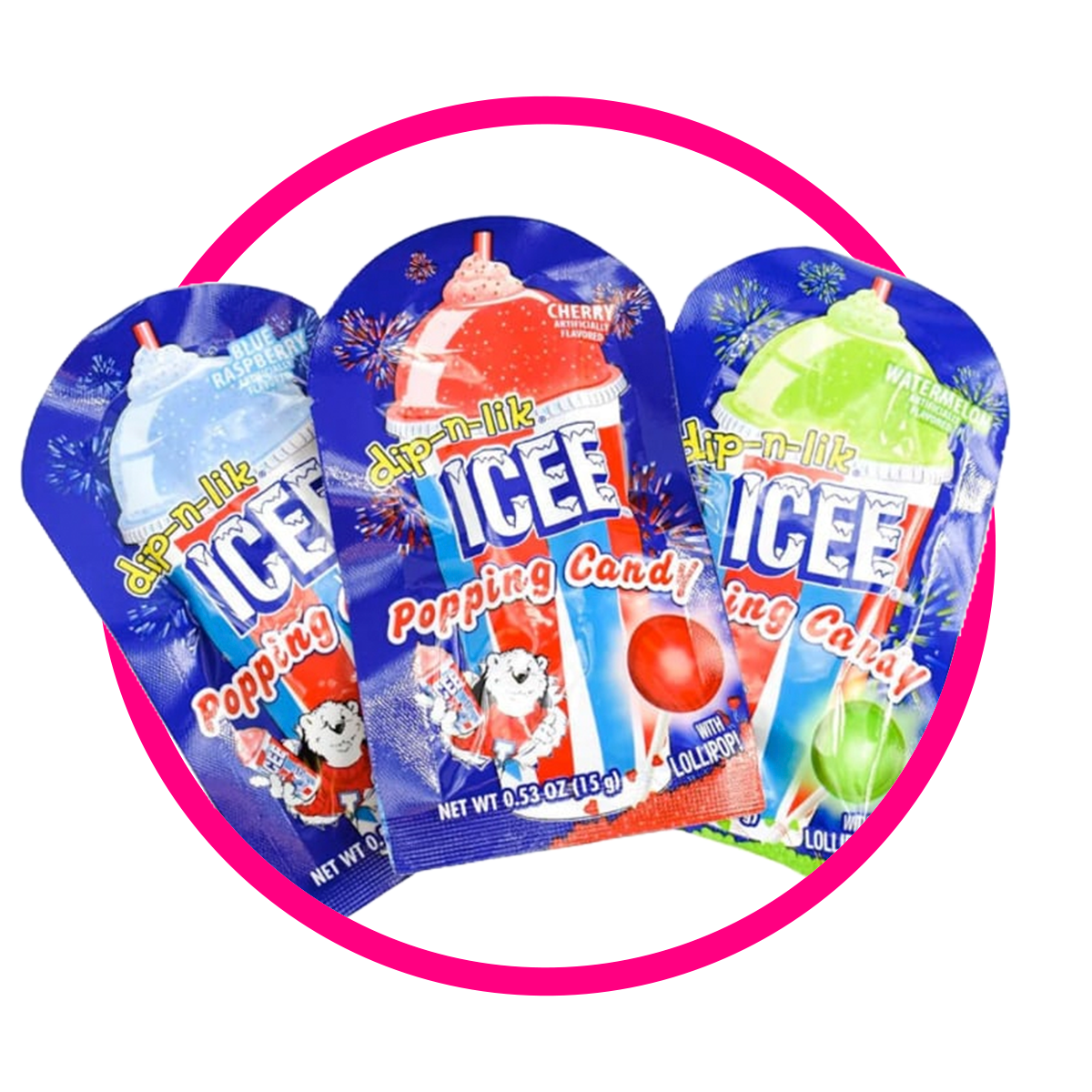 Bote de ICEE Lolipop Popping 15 g