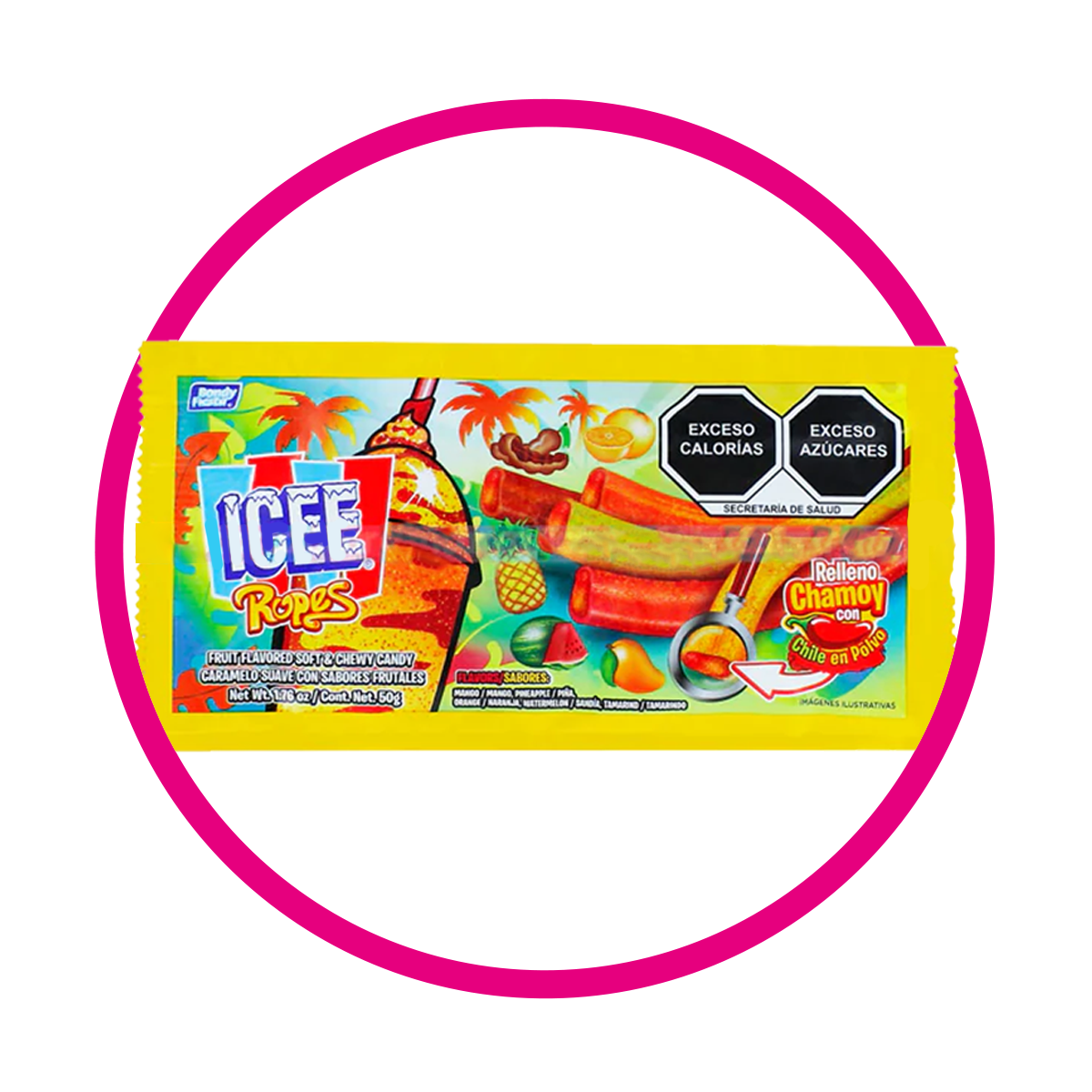 Bolsa de ICEE Ropes Chamoy 50 g