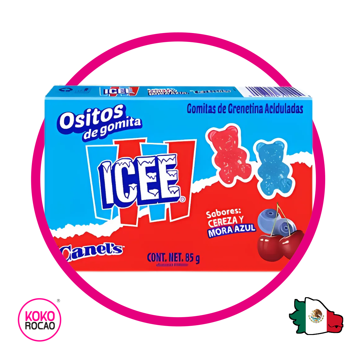 Caja de ICEE Bears Blueberry&Cherry 85 g