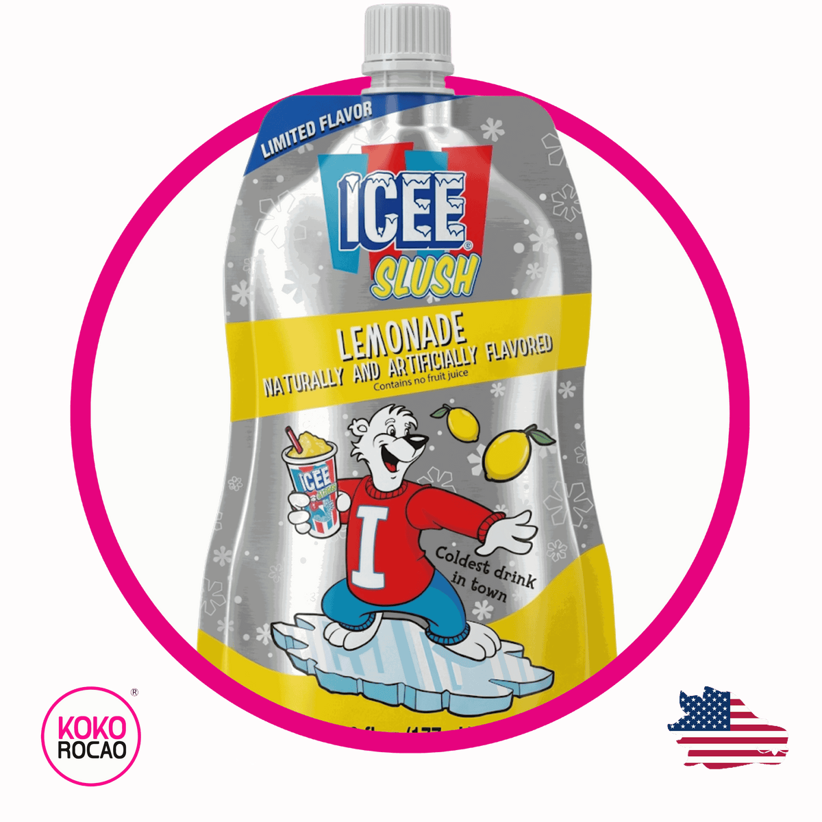 Bolsa de ICEE Slush Blue Lemonade 177 ml